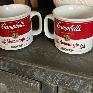 2 Cambells home style soup mugs